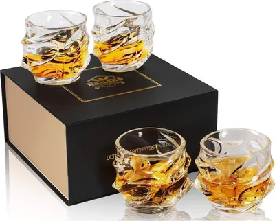 Zdjęcie produktu dla Zestaw szklanek do whisky kryształowych 320 ml można myć w zmywarce prezent
