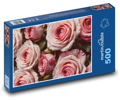 Produktbild von Puzzle 500 Rosen in Blumen arrangiert - martinpuzzle
