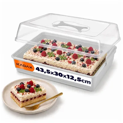 Immagine prodotto di Scatola per dolci KADAX con coperchio, 43 x 30 x 12,5 cm, contenitore per dolci in plastica