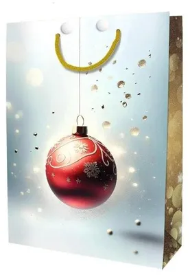 Imagen del producto de Bolsa decorativa para regalo, con adorno de mini bola y cierre