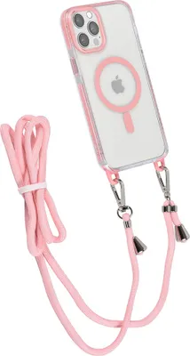 Produktbild von TUNIQ iPhone 12 Pro Max Back cover case - neck cord - magsafe - Pink