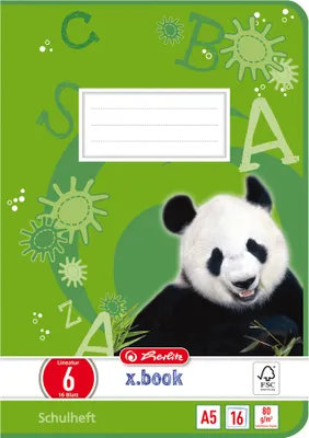Zdjęcie produktu dla herlitz Schulheft x.book, DIN A5, Lineatur 6 / blanko