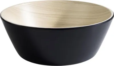 Produktbild von APS 84610 Schale FRIDA, Melamin, Ø 20 cm, Höhe 7,5 cm, schwarz/Holzoptik