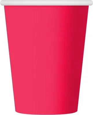 Obrázek produktu pro Párty papírové kelímky tmavě růžové - 250 ml - 6 ks