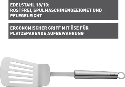 Produktbild von Silit Classic Line, Kochspatel, Edelstahl, Edelstahl, Hängender Ring, 340 mm, 1 Stück(e)