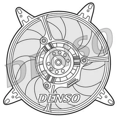 Produktbild von DENSO DER09290 Lüfter Motorkühlung Kühlerlüfter für FIAT Panda Schrägheck (141) Wasserkühler Ø280mm