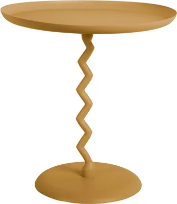 Immagine prodotto di Leitmotiv - Tavolino Zig Zag - color ocra - Ø40cm