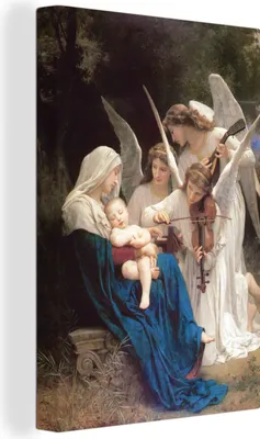 Zdjęcie produktu dla OneMillionCanvasses® - Obrazy na płótnie - 90x140 cm, Pieśń aniołów - obraz Williama-Adolphe'a Bouguereau, dekoracja ścienna - dekoracja ścienna - sypialnia