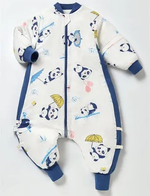Productafbeelding van Famanu slaapzak voor baby's, winterzak met voetjes, TOG-waarde 2,5, afneembare mouwen, geschikt voor het hele jaar door, voor jongens en meisjes