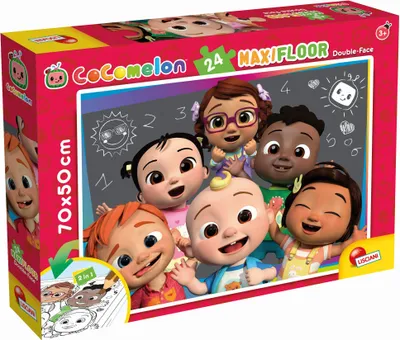 Obrázok produktu pre Obojstranné Podlahové Puzzle 24El. Učme Sa Spolu 90990 Lisciani Cocomelon