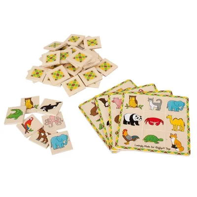 Produktbild von BigJigs Holzspiel Lotto - Tiere Memoryspiel für Kinder