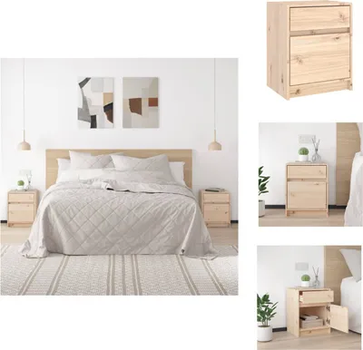 Produktbild von vidaXL Nachtschrank 40x31x50 cm Massivholz Kiefer -  Nachttische