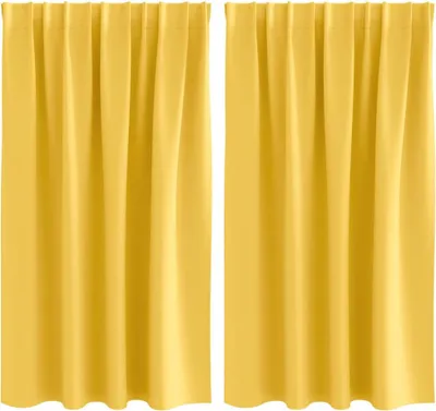 Obrázok produktu pre vidaXL Zatemňujúce závesy s krúžkami 2 ks horčicovo žltá 140 x 140 cm