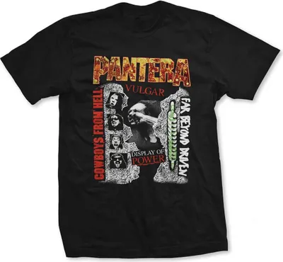 Produktbild von Pantera 3 Albums T-Shirt mit kurzen Ärmeln Black M