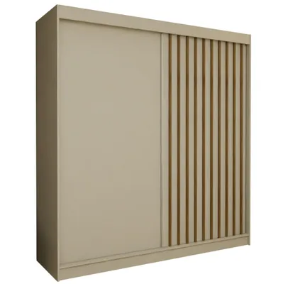 Produktbild von AX LIVING Cabinio Schwebetürenschrank Beige Artisan Eiche – 200 cm