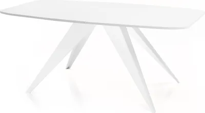 Produktbild von Ausziehbarer Esstisch im Loft-Stil - Industrieller Tisch mit Weißen Metallbeinen - Modernes Design für Wohnzimmer - 180 cm Ausziehbar auf 220 cm - Weiß