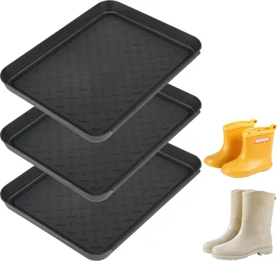 Produktbild von Famanu Schuhablage vielseitig und wasserfest - Set von 3 - schwarz