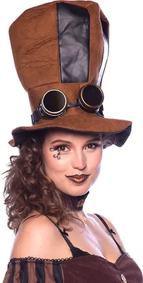 Produktbild von Steampunk Hut mit Steampunk Brille