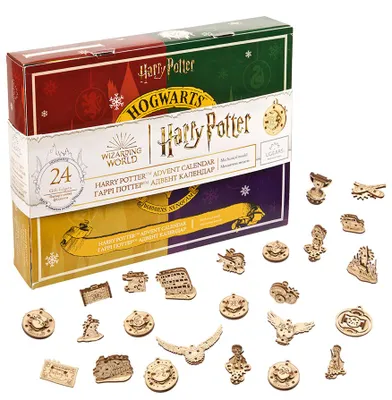 Obrázok produktu pre Ugears 3D drevené mechanické puzzle Harry Potter - adventný kalendár