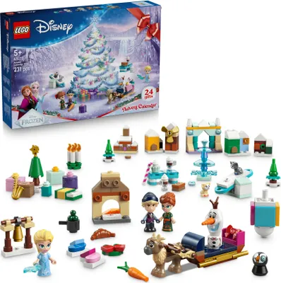 Produktbild von LEGO ǀ Disney Frozen Adventskalender 2025 Kinder Spielzeug - Kreatives Spielset - Bauset mit den Figuren Elsa, Anna, Olaf, Kristoff und Sven - Geschenk für Mädchen und Jungen ab 5 Jahren - 43273