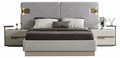 Obrázek produktu pro Ložnicová sada, noční stolek, postel, béžová barva, moderní styl, čelo postele,