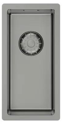 Produktbild von Pure.Sink Comfort PVD Gun Metal, kleines Spülbecken 18 x 40 cm, für Unterbau, Flachbau und Aufsatzmontage PCM840-61