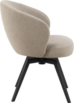 Immagine prodotto di Sedia da pranzo Darlene con braccioli in tessuto beige.