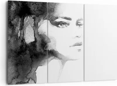 Produktbild von Bild auf Leinwand - Leinwandbild - Porträt Malerei Frau Gesicht - 165x110cm - Wand Bild - Wanddeko - Leinwanddruck - Bilder - Kunstdruck - Wanddekoration - Leinwand bilder - Wandkunst - CE165x110-2921