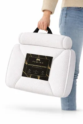 Produktbild von FAMINO Bade-Kopfkissen XXL rutschfest waschbar ergonomisch 4D-Netz Badekissen