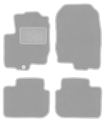 Zdjęcie produktu dla Dywaniki samochodowe welurowe OSLO do: Mitsubishi Colt VI Z30 (2004-2008, hatchback) popielate z wzmocnieniem kierowcy, z mocowaniami