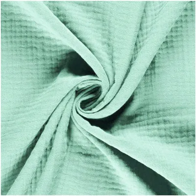 50x130cm Musselin Stoff uni Oeko-Tex zertifiziert Meterware Mulltuch mint