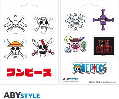 Obrázok produktu pre Sada nálepiek One Piece Emperors Skulls (16 x 11 cm)