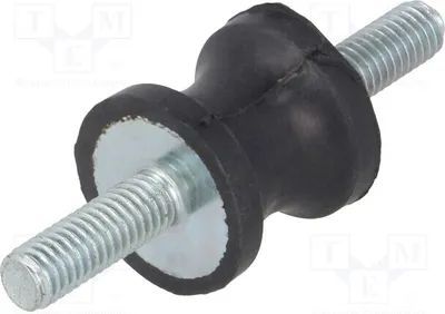 Produktbild von 1x Vibrationsdämpfer M6 Ø: 20mm L: 19mm Gummi  L. Gewinde: 18mm DVC.1-20-14-19-M6-