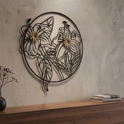 Immagine prodotto di Mauro Ferretti pannello da parete Simply Flotis 63x2x69 cm nero color oro