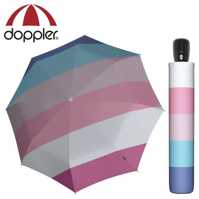 Produktbild von doppler Regenschirm Taschenschirm Magic Mini Auf Zu Automatik Modern Art pride cool pastel Regenbogen