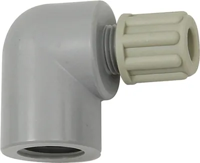 Produktbild von Riegler Winkel-Aufschraubverschraubung G 1/8 i., für Schlauch 4/6 mm, PA