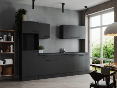 Produktbild von Küche Küchenzeile Leerblock Grau Matt Oliver 280 cm Respekta