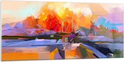 Produktbild von Bilder auf glas - Abstraktion modern - 120x50cm - Glasbilder - Wandbilder - Kunstdruck - zum Aufhängen bereit - Wanddekoration aus Glas - Glas Bilder - Wandbild auf Glas - Einteilig - GAB120x50-4097