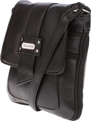 Produktbild von Kleine praktische Herren Damen Tasche Umhängetasche Schultertasche Sling Bag Schwarz