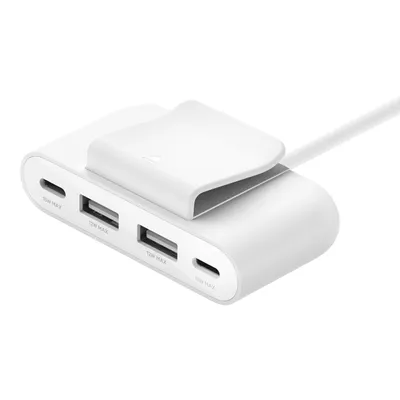 Produktbild von Belkin BUZ001bt2MWHB7, USB Typ-C, USB 3.2 Gen 1 (3.1 Gen 1) Type-A, USB Typ-C, Weiß, Rundkabel, 2 m, 1 Stück(e)