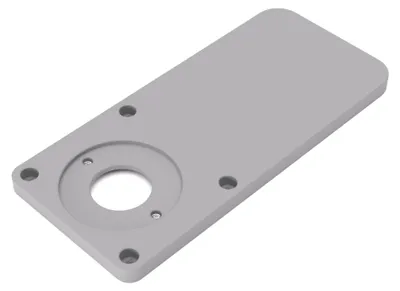 Produktbild von PRIWAS Grundplatte/Adapterplatte XL-Version für Kopierhülsen passend für Bosch GKF 550 | Vergrößerte Gleitplatte passend für Bosch Kantenfräsen