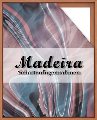 A framed picture with a marbled pattern and text overlay.