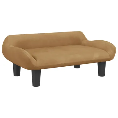 Zdjęcie produktu dla vidaXL Legowisko dla psa brązowe 70x40x24 cm aksamitne