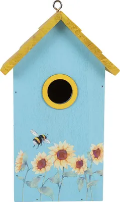 Produktbild von Clayre & Eef Vogelhaus 15x10x22 cm Blau Holz
