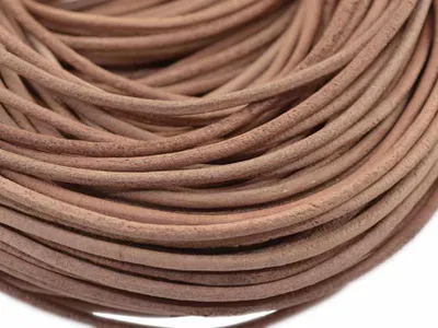 Produktbild von Vintageparts 2 m echtes Lederband hellbraun 2,5 mm