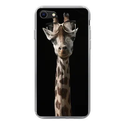 Produktbild von MuchoWow® Handyhülle Schutzhülle Hülle für iPhone SE 2022 Giraffe - Schutzbrille - Schwarz Silikon Softcase Handy Hülle - Schutzhülle