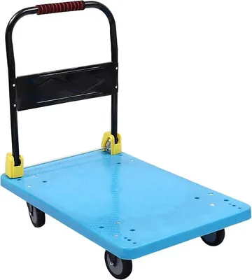 Productafbeelding van Transportwagen, platformwagen, 300 kg/400 kg, inklapbaar. Platformhandwagen met antislipcoating, inklapbaar. Duurzaam transportkar (400 kg)