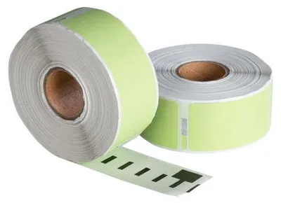 Produktbild von Dymo 99010 grüne kompatible Etiketten - 89 mm x 28 mm - 260 Etiketten - Permanent