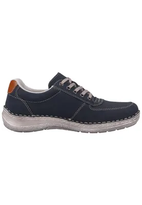 Image de Chaussures de ville Rieker Namur/Ambor pour hommes, modèle à lacets, couleur bleue, style décontracté