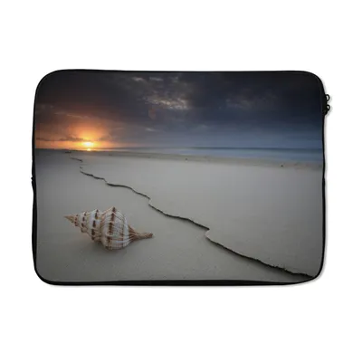 Produktbild von MuchoWow® Laptop Hülle 14 ZollMuschel am Strand von Queensland Laptoptasche - Laptoptasche - Stoßsicher - Schutzhaube